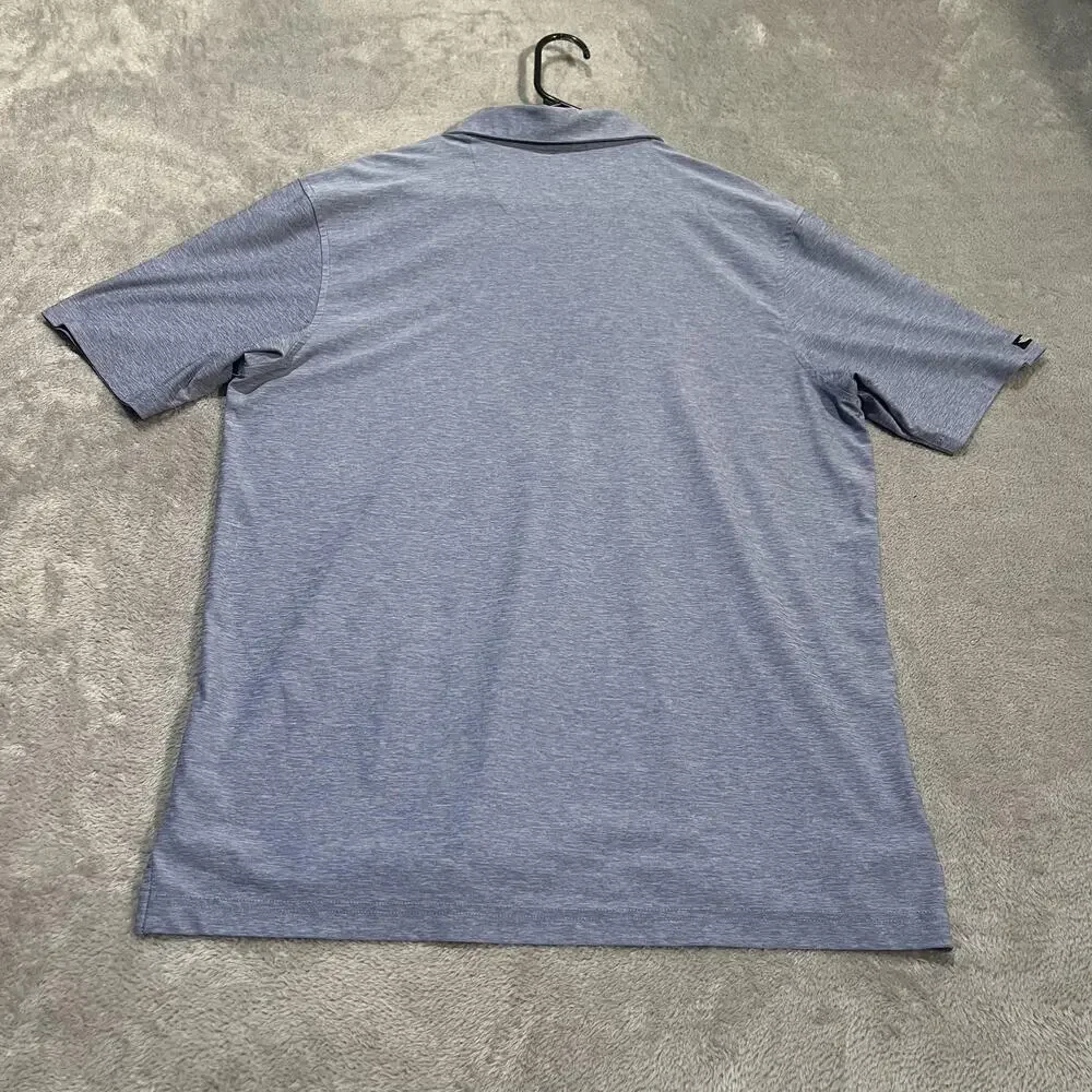 Straight Down Polo Shirt Mens Medium Blue Performance Golf Forest Hill Field - Picture 5 of 6